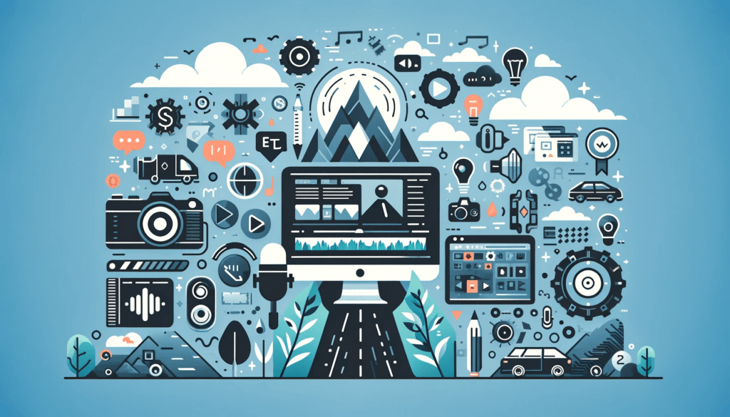 Infographic depicting key features of affordable editing tools