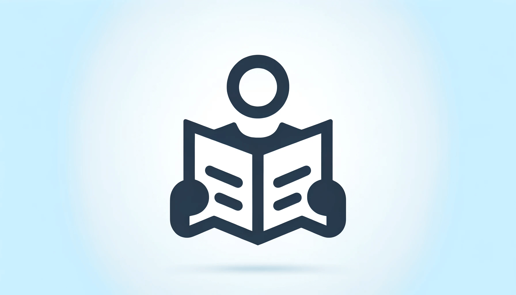 Person reading a document icon