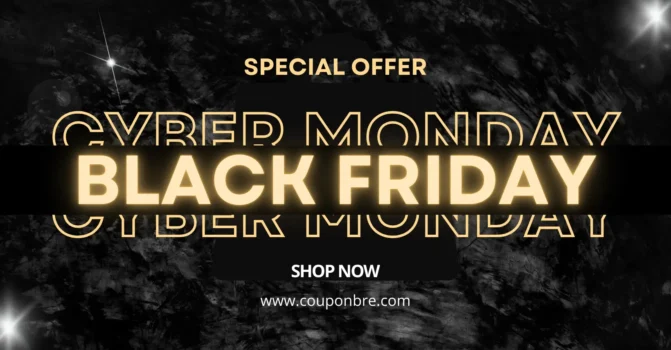 Black Friday Cyber Monday special offer banner.
